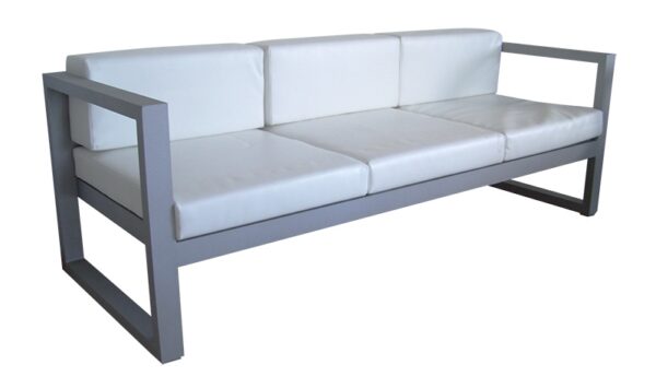 Sillón Sidney Tres Cuerpos Gris Aluminio - Imagen 2