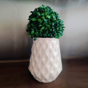 Florero Rombo BL/Crema