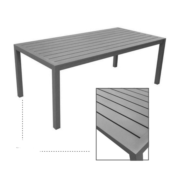Mesa Alta Turin 200x100 cm Gris Grafito 2.0