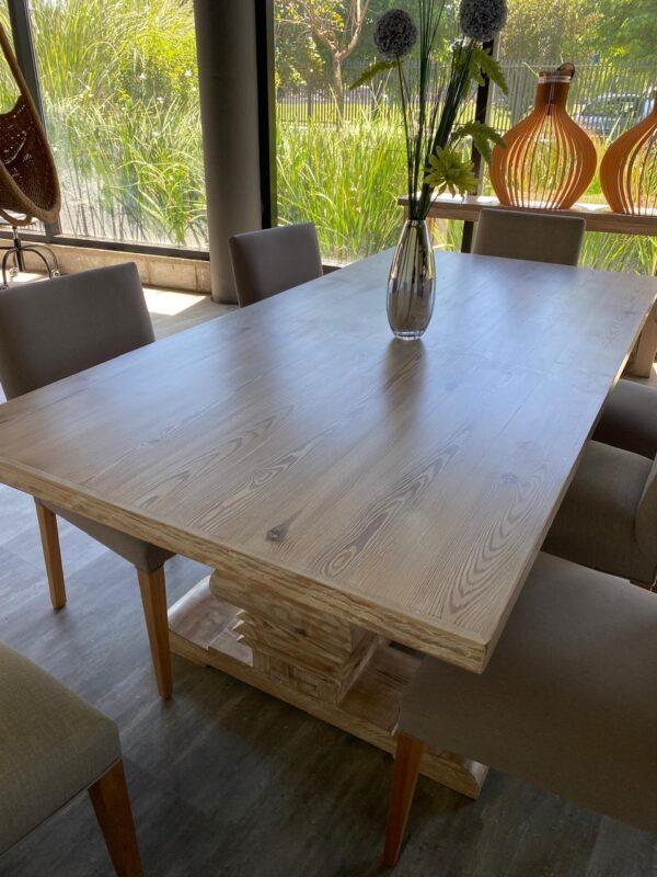 MESA TODA PINOTEA PATINA BLANCO LAVADA - Imagen 2